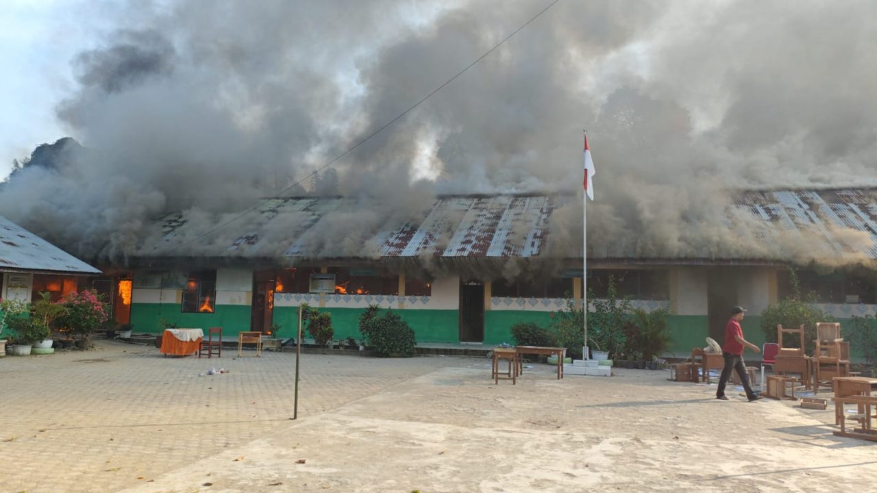 Kebakaran Hebat Ludeskan SD Negeri 5 Kuta Makmur Aceh Utara, Kerugian Capai Rp650 Juta